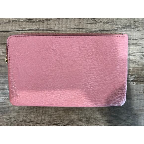 Coach Sunset Mountains Leather Wristlet Clutch – Pink Multicolor - Picture 6 of 8